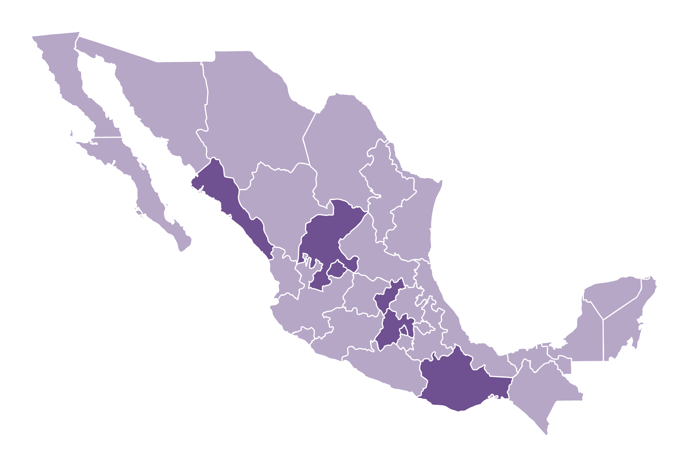 mapa de la mexico